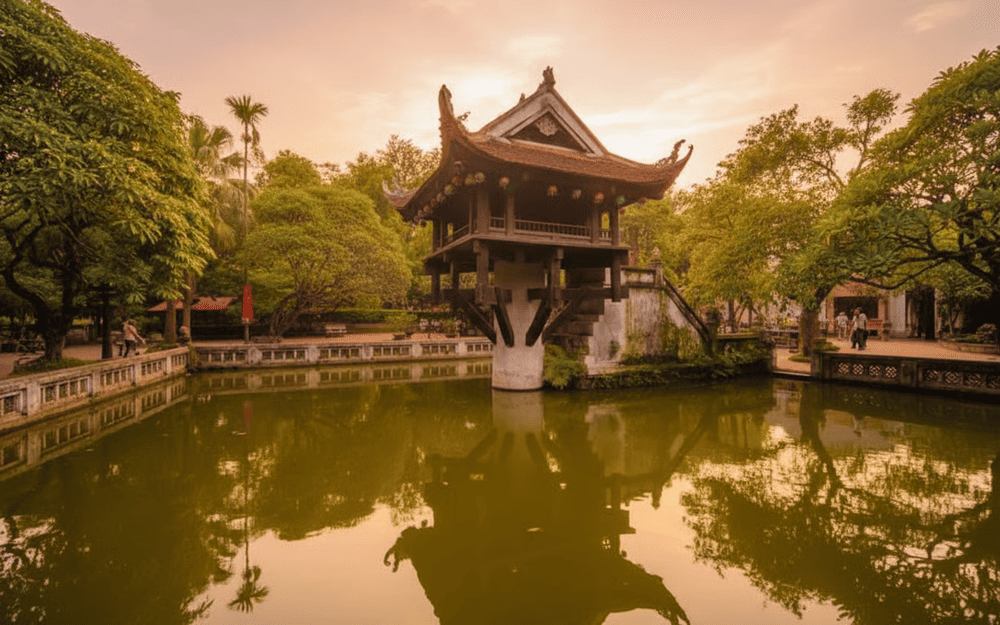 Thiết kế lấy cảm hứng từ hoa sen kh&ocirc;ng chỉ phản &aacute;nh sự thuần khiết v&agrave; gi&aacute;c ngộ m&agrave; c&ograve;n ẩn chứa c&acirc;u chuyện về giấc mơ của vua L&yacute; Th&aacute;i T&ocirc;ng